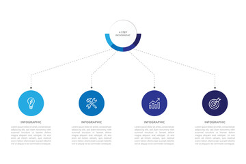 Wall Mural - vector infographic label design with circle infographic template design and 4-5-6 options or steps. 