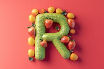 Wall Mural - The image is a creative and colorful representation of the letter R