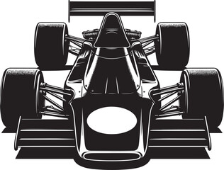 Vintage Racing Car silhouette vector illustration isolated on a white background