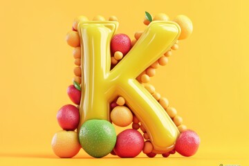 Wall Mural - The image is a creative and colorful representation of the letter K