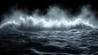 © feeling lucky - A dramatic ocean wave crashing against the surface, illuminated by a mysterious light, creating a captivating and powerful scene.