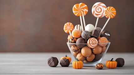 Delightful assortment of colorful candies and treats in a glass bowl, perfect for festive celebrations.