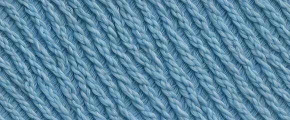 Poster - knit surface texture backgound with light blue color 