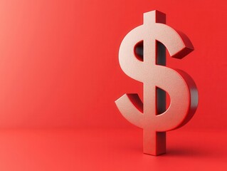 Wall Mural - Expanding dollar symbol with upward arrow, increasing value, 3D illustration