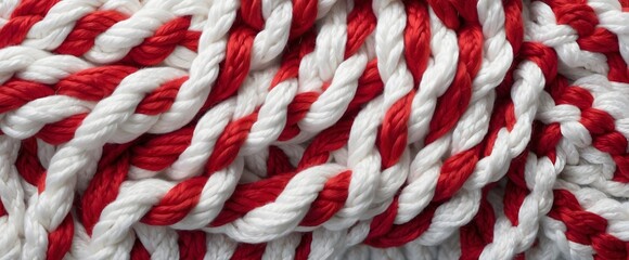 Poster - red and white knit texture background