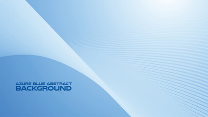Wall Mural - Azure Blue abstract background with curve line for backdrop or presentation