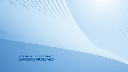 Wall Mural - Azure Blue abstract background with curve line for backdrop or presentation