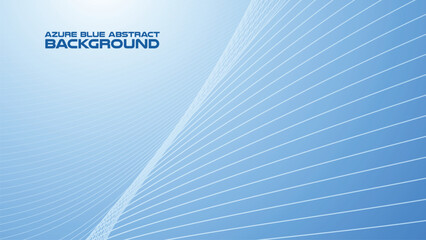 Wall Mural - Azure Blue abstract background with curve line for backdrop or presentation