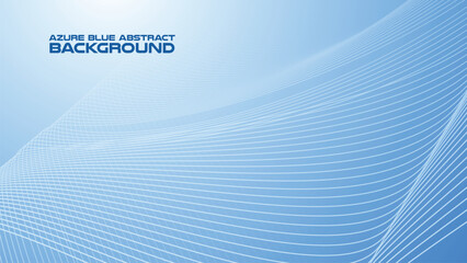 Wall Mural - Azure Blue abstract background with curve line for backdrop or presentation
