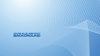 Wall Mural - Azure Blue abstract background with curve line for backdrop or presentation
