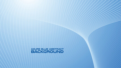 Wall Mural - Azure Blue abstract background with curve line for backdrop or presentation