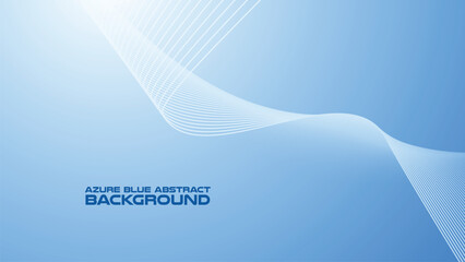 Wall Mural - Azure Blue abstract background with curve line for backdrop or presentation
