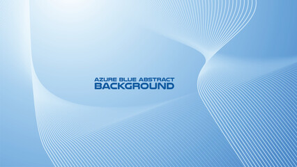 Wall Mural - Azure Blue abstract background with curve line for backdrop or presentation