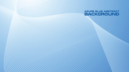 Wall Mural - Azure Blue abstract background with curve line for backdrop or presentation