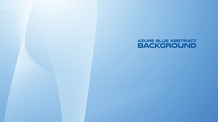 Wall Mural - Azure Blue abstract background with curve line for backdrop or presentation