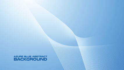 Wall Mural - Azure Blue abstract background with curve line for backdrop or presentation