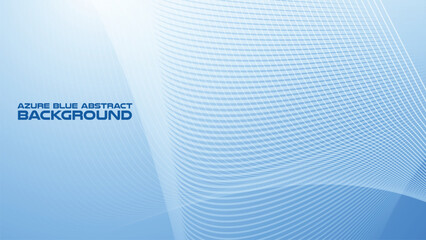 Wall Mural - Azure Blue abstract background with curve line for backdrop or presentation