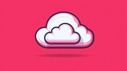 Email campaign cloud service, minimal marketing icons, flat design illustration