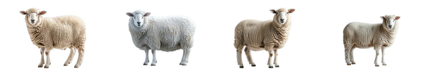 Wall Mural - A high-quality image of a sheep, highlighting its wool and domestic nature.