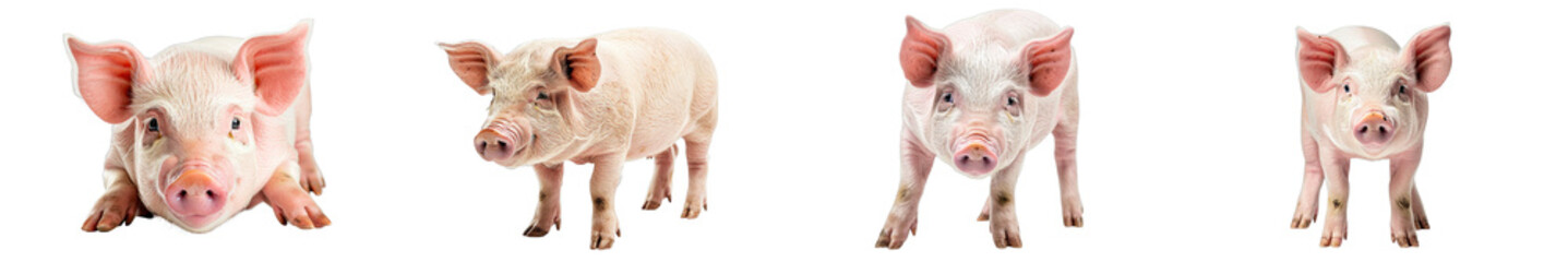 Wall Mural - A high-quality image of a pig, emphasizing its domestic nature and behavior.