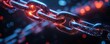 © Thi - Glowing Blockchain Chains in Decentralized Network Concept