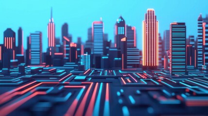 Poster - Neon Cityscape.