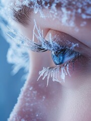 Canvas Print - Frosty Eye Close Up,