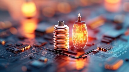 Aufkleber - Circuit Board Glow.
