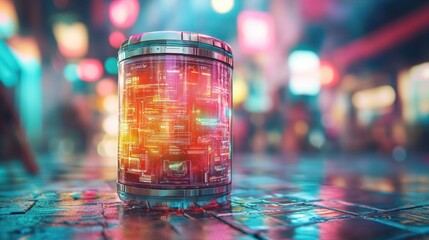 Aufkleber - Futuristic City Code.