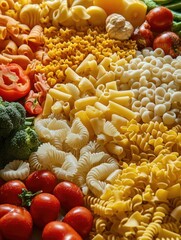 Canvas Print - Pasta and Vegetable Medley