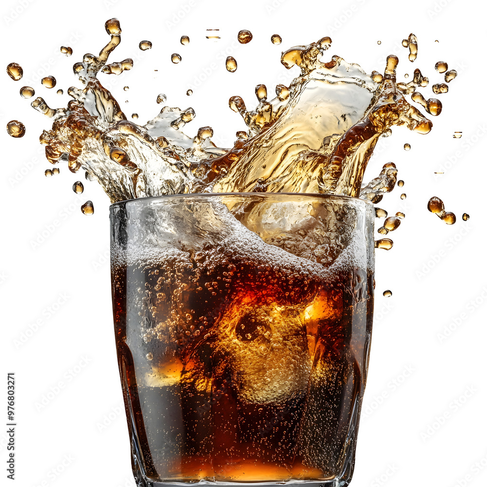 Soda Exploding Animation Explosive Soda Liquid Splash Erupting Out of a Transparent Glass Stock ...
