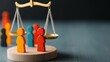 © nooky - A scale balancing diverse human figures, representing equality and justice in policy decisions, vibrant colors symbolizing fairness, justice, equality, policy, concept of balance