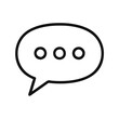 © Marina - Minimalistic speech bubble icon with three dots on gray background