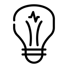 Sticker - bulb Line Icon