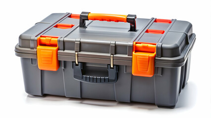 Plastic tool case with multiple compartments and a sturdy handle , organizer, storage, toolbox, equipment, portable, durable