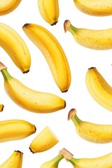 Canvas Print - Ripe Bananas White Surface