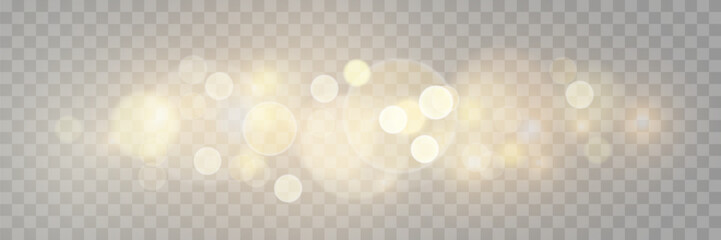 Poster - The dust sparks and golden stars shine with special light. Vector sparkles on a transparent background. . Stock royalty free vector illustration. PNG	