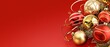 © littlekop - Christmas baubles ball decoration and celebration ornament on December holiday. Copy space for text
