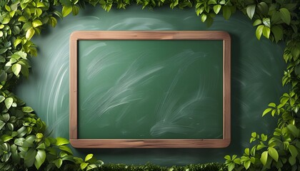 Wall Mural - textured green blackboard backdrop for educational creativity