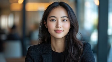 determined asian businesswoman leading her team in a strategy discussion at a contemporary office, showcasing leadership and teamwork