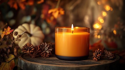 Sticker - Cozy Autumn Candle and Decor