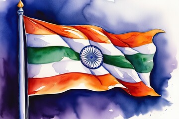 Captivating Watercolor Creations for Indian Flag Celebration and National Pride