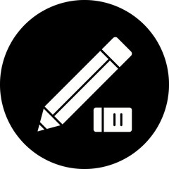 Sticker - Pencil and eraser Icon