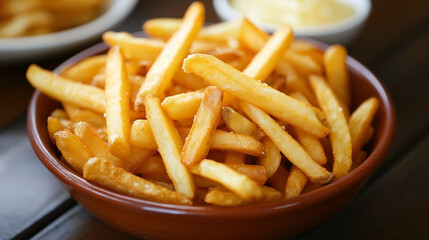 french fries potatoes on plate