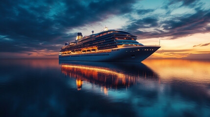 lighten cruise ship at night