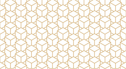 Wall Mural - Seamless geometric hexagonal op art pattern, lines abstract geometric background, seamless monochrome hexagonal grid pattern, slide presentation