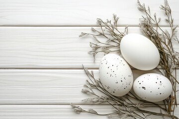 A wicker basket filled with brown and white eggs. Isolated on a white background. Perfect for Easter, cooking, or farm-related themes.. Beautiful simple AI generated image