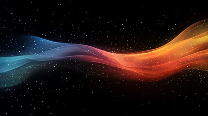 Wall Mural - abstract cosmic landscape with swirling nebulae and shimmering stars