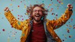© KN Studio - Confetti Rain of Joy: A man revels in a shower of colorful confetti, his joyous laughter echoing the vibrant celebration of success.