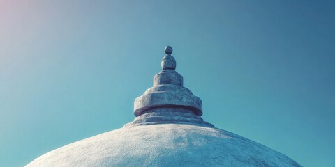 sacred stupa under a clear sky 